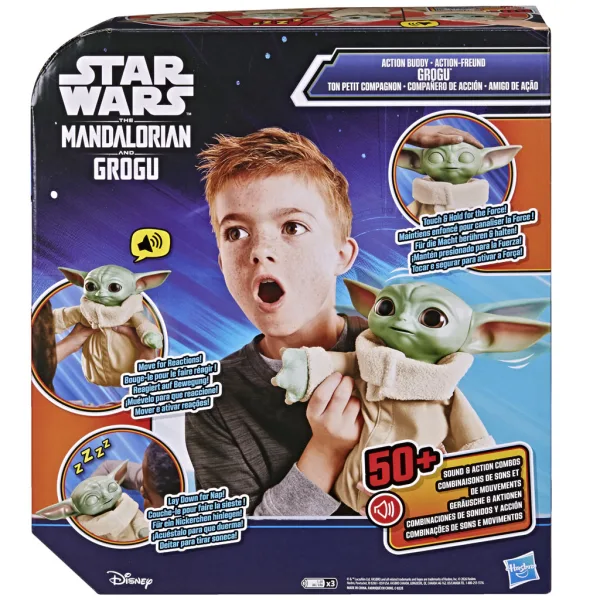 imagen de Star Wars: Action Buddy Grogu figura de peluche interactiva – Hasbro 3