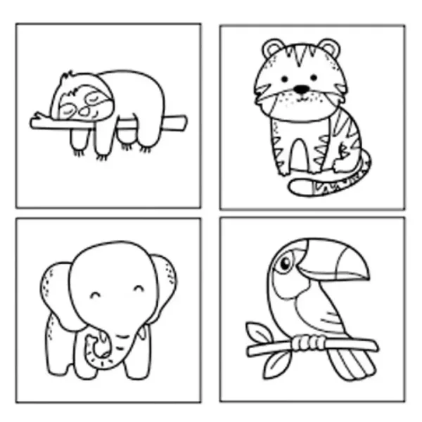 imagen de Sticker Art: Animales set de pegatinas para colorear - Comansi 2