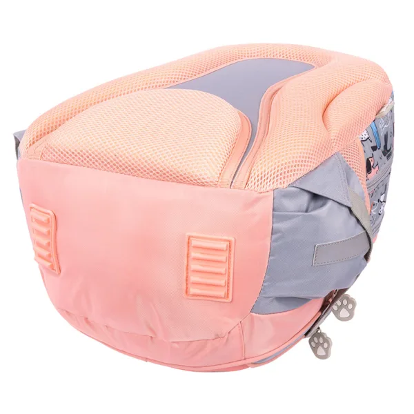 imagen de St.Right My Little Friends Gris York mochila escolar de cuatro compartimentos, mochila 40x28x18cm 4