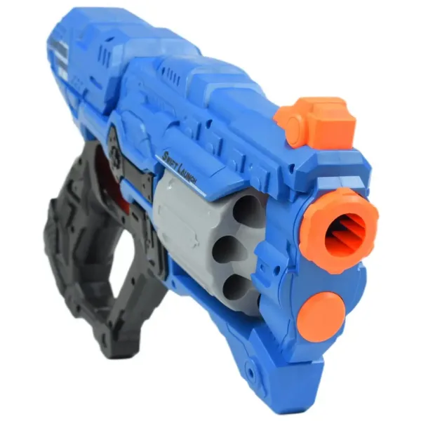 imagen de Swift Launcher: Arma de lanzamiento de esponja manual con cargador rotativo, municiones y diana de 32cm 3