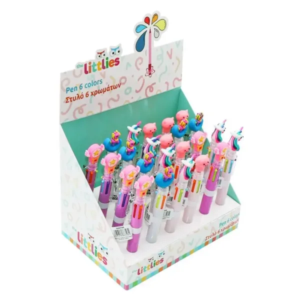 imagen de The Littlies: Bolígrafo de seis colores en varias versiones 1ud 1