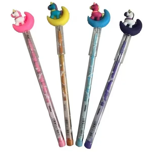 imagen de The Littlies: Lápiz con diseño de unicornio con recarga deslizante en varias versiones 1ud 1