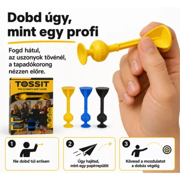 imagen de Tossit Starter Pack azul-amarillo con dardos de silicona con ventosas 4