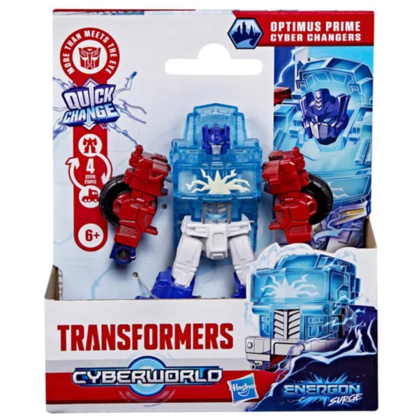 imagen de Transformers Cyberworld Cyber Changers: Figura de robot transformable Optimus Prime - Hasbro 1