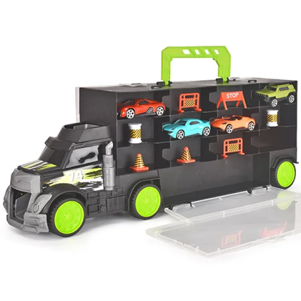 imagen de Transportador de coches portátil con coches pequeños 43cm - Dickie Toys 2