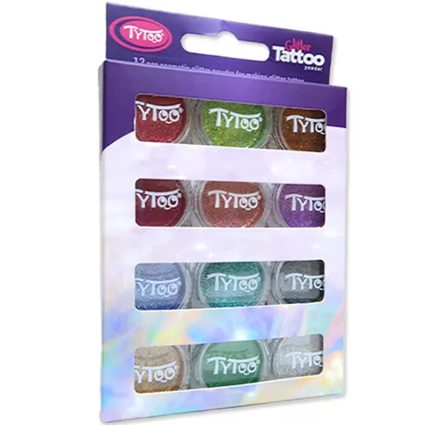 imagen de TyToo: Selección de purpurina de múltiples colores set 12x2,5ml 1