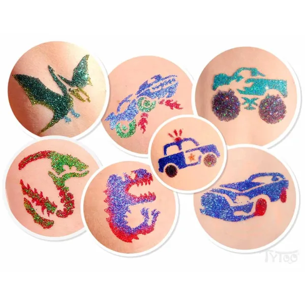 imagen de TyToo: Set de tatuajes de brillo DinoDrive 3