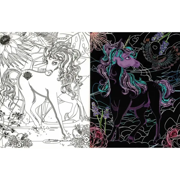 imagen de Unicornios ocultos 3. - Cuaderno para colorear con páginas rascables y para colorear 2