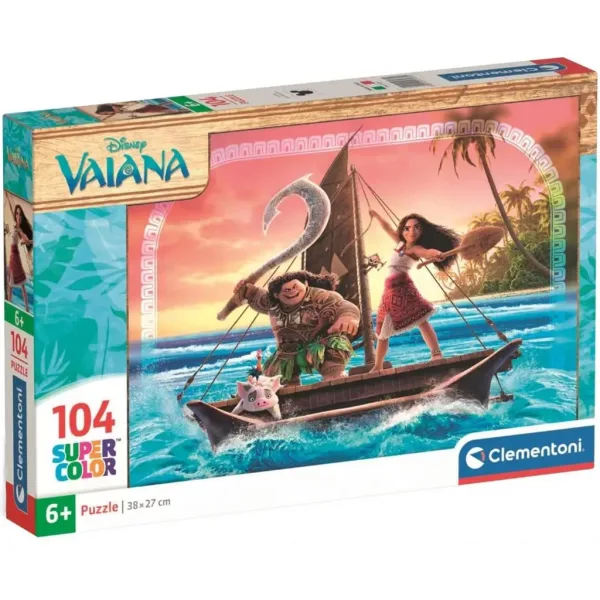 imagen de Vaiana 2 aventuras 104 piezas Supercolor puzzle - Clementoni 1