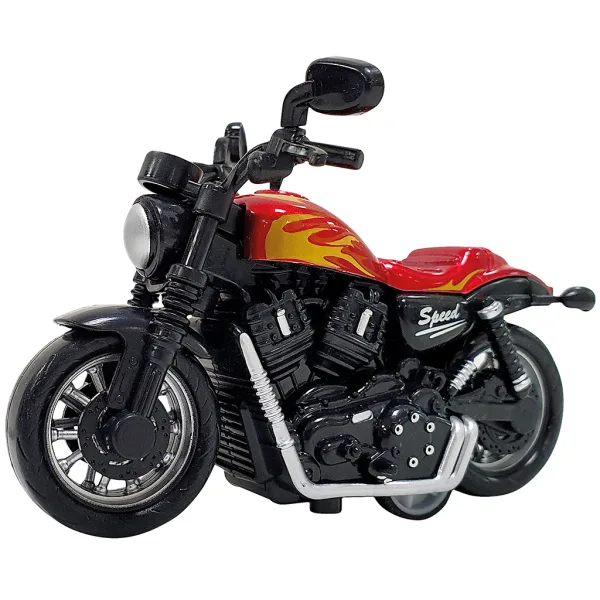 imagen de VehiCool moto con diseño de llamas tirado hacia atrás 1ud 4
