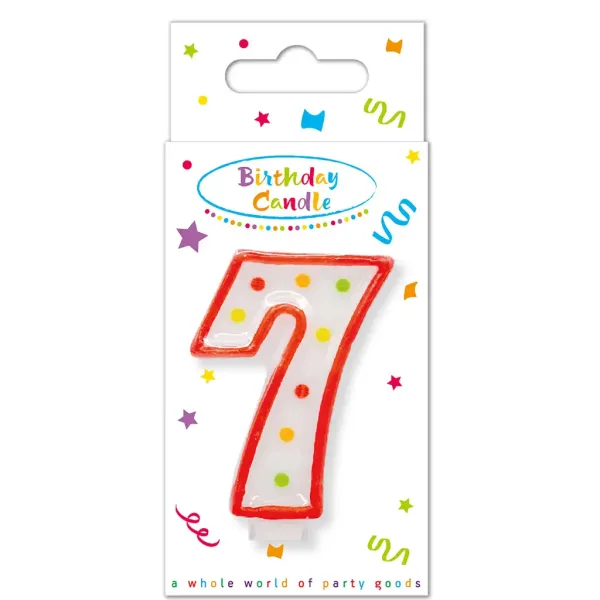 imagen de Vela de cumpleaños con puntos coloridos número 7 1