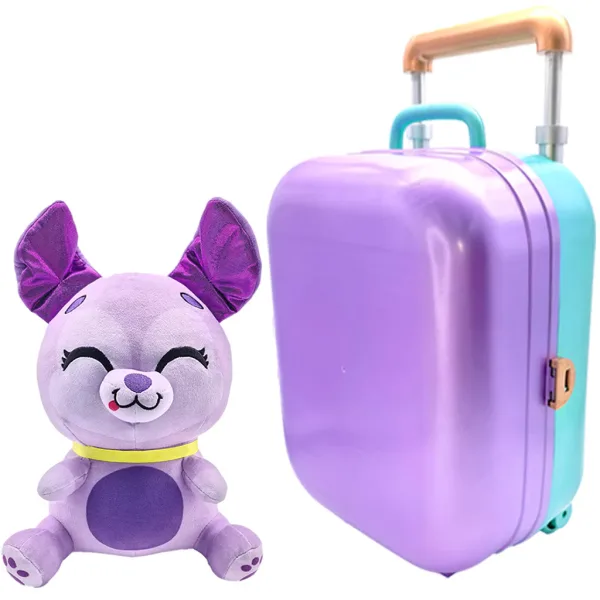imagen de Viajeros amigos – Lavi Starlight Luz de Luna figura de peluche con maleta y almohada de viaje 2