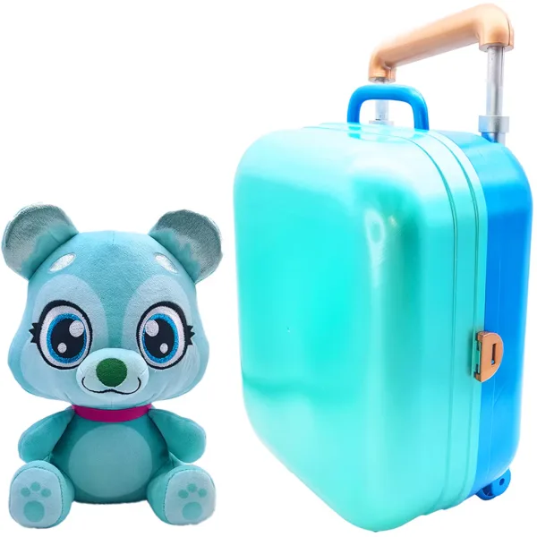 imagen de Viajeros amigos – Romy Everest 2 Montañés Hugo figura de peluche con maleta y almohada de viaje 2
