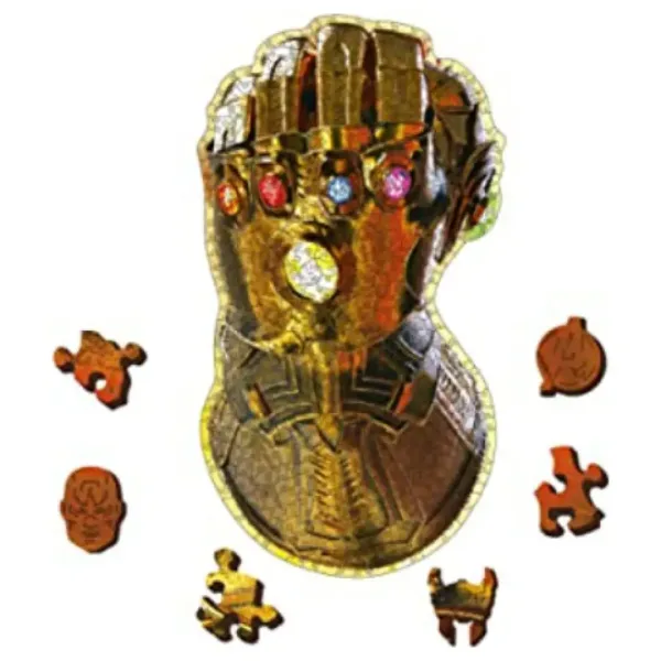 imagen de Wood Craft: Guante del Infinito de los Vengadores 500+5 piezas premium de madera - Trefl 2