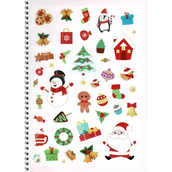 imagen de ¡Ya es Navidad! Cuaderno para colorear con pegatinas y rotuladores 2