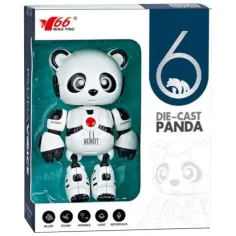 11, el panda robot amigo con luz y sonido, con estructura de metal