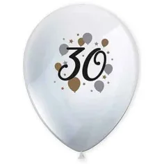 "30" años globo de látex con diseño set de 6