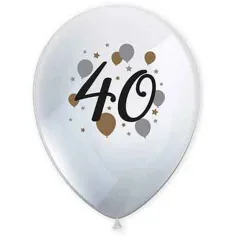 "40" años globo de látex con estampado set de 6
