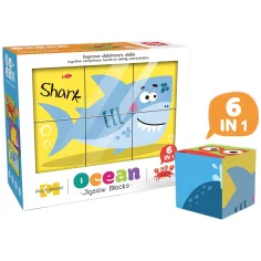 6 en 1 cubo de rompecabezas - Océano