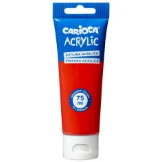 Acrílico de 75 ml en color rojo - Carioca