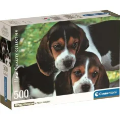 Adorables cachorros HQC 500 piezas Puzzle Compacto - Clementoni