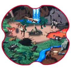 imagen de Alfombra de juego y caja de almacenamiento 2 en 1 con dinosaurios 2