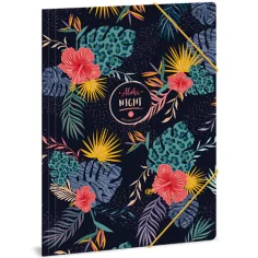 Aloha night carpeta de goma con estampado floral A/4