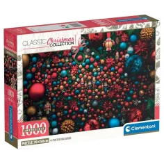 imagen de Ambiente navideño 1000 piezas imposible puzzle con póster - Clementoni 1