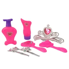 imagen de Angell: Cabeza de muñeca peinable y cepillable con tiara y accesorios de 21 cm 4