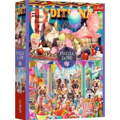 Animales golosos 2x500 piezas puzzle - Trefl