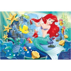 imagen de Ariel la sirenita 2 en 1 rompecabezas de 250 piezas y colorear 50x35cm - Lisciani 2