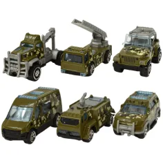 imagen de Army Die-Cast: Set de 6 coches pequeños militares 2
