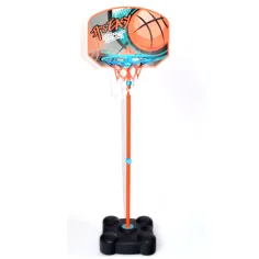 imagen de Aro de baloncesto ajustable con soporte y balón 141-109 cm 2