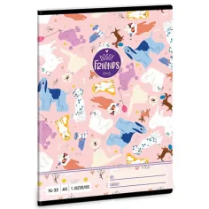 Ars Una: Amigos Perrunos Cuaderno de Rayas para 1er Grado A/5 14-32
