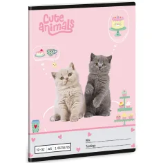 Ars Una: Animales adorables - fiesta de té A/5 cuaderno de línea para 3er grado 12-32