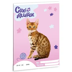 Ars Una: Animales adorables - Gato bengalí cuaderno de hojas lisas A/5