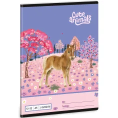 Ars Una: Animales Lindos - Caballo A/5 cuaderno de líneas para 3er grado 12-32