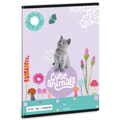 Ars Una: Animales Lindos - Cuaderno de líneas con gatito para 3er grado A/5