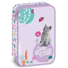 Ars Una: Animales Lindos - Estuche de lápices de gato de múltiples niveles 15,5x22,5x4,5cm