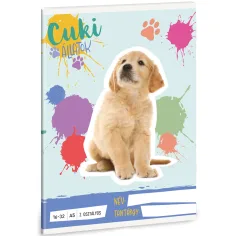 Ars Una: Animales Lindos - Golden retriever cuaderno de líneas A/5 2º grado 16-32
