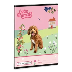 Ars Una: Animales Lindos - Perrito A/5 Cuaderno de líneas para 1er grado 14-32