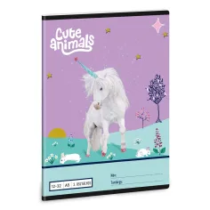 Ars Una: Animales Lindos - Unicornio A/5 Cuaderno de líneas para 3er grado 12-32