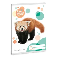 Ars Una: Bonito panda rojo cuaderno de líneas A/5 21-32