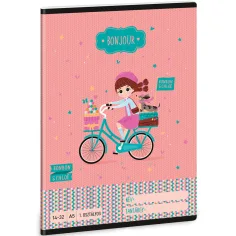 Ars Una: Bonjour A/5 cuaderno de líneas para 1er grado 14-32