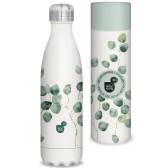 Ars Una: Botanic Leaf botella de metal de doble pared en caja de regalo 500ml