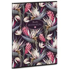 Ars Una: Botanical Bromelia cuaderno de cuadros extra con ganchos de 40 hojas A/4