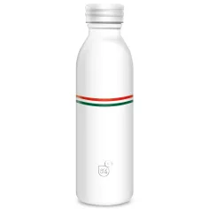 Ars Una: Botella de acero inoxidable blanca con doble pared 600ml