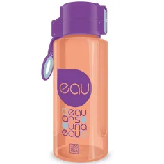Ars Una: Botella de agua BPA libre de color lila y naranja 650ml
