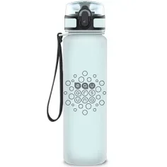 Ars Una: Botella de agua mate azul claro libre de BPA 600ml