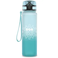 Ars Una: Botella de agua mate BPA libre en degradado blanco-azul claro de 600 ml